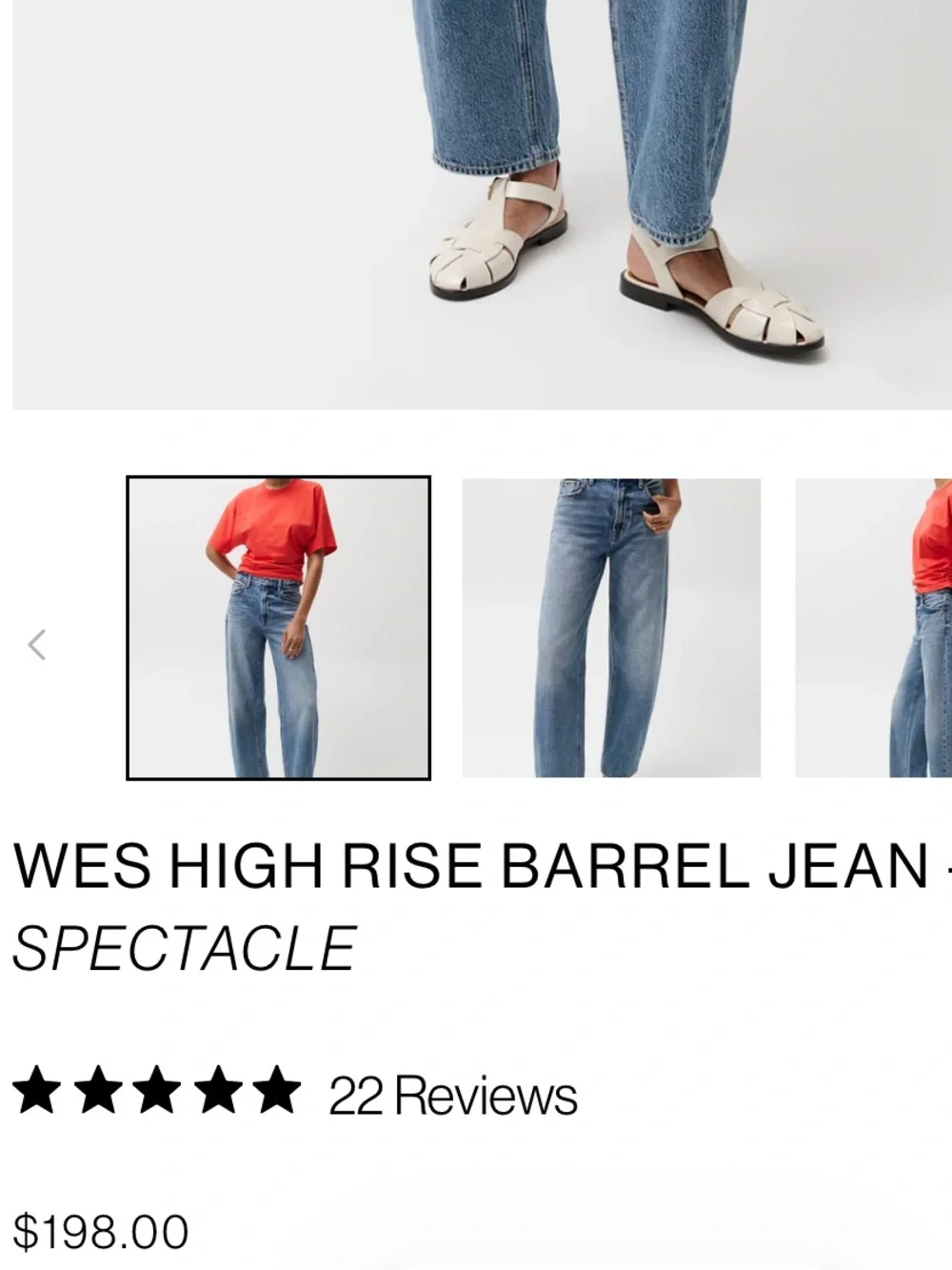 pistola High-Rise Barrel Jeans in Light Blue